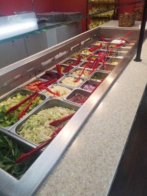 Salad bar. Offered with buffet too