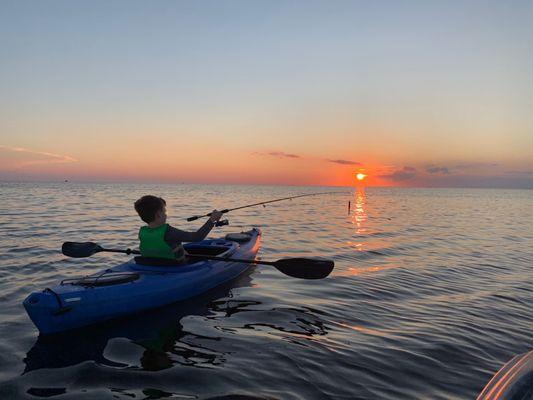 Can slide the kayak into the sound right from your campsite.