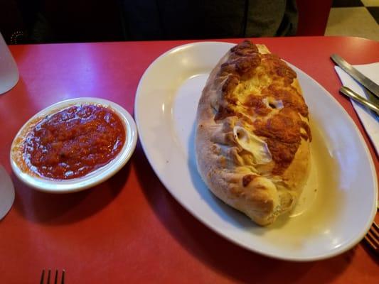 Steak and cheese calzone