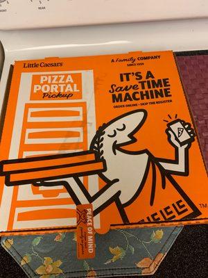 Little Caesar's Pizza Pick Up Box.