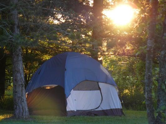 Tent camping at Van Buren State Park