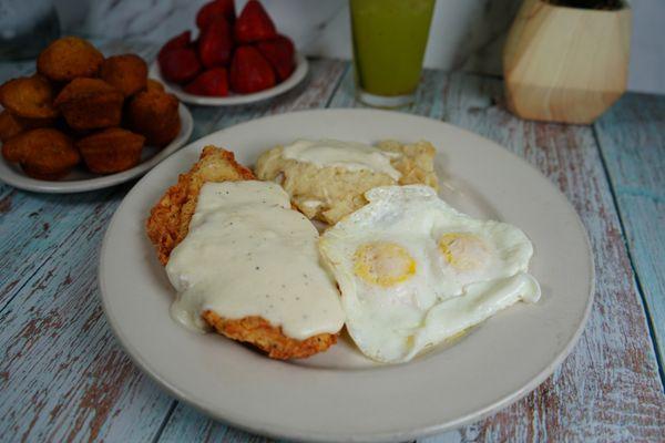 Chicken Fried Steak W/ Two Eggs Any way