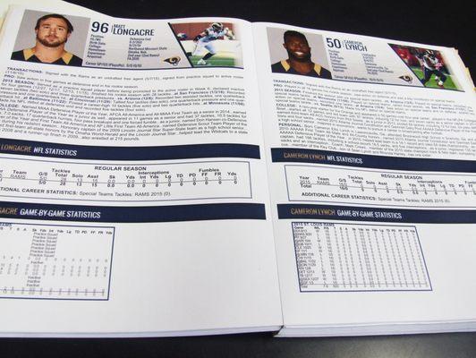 Media books and players chart for our Ram's customer