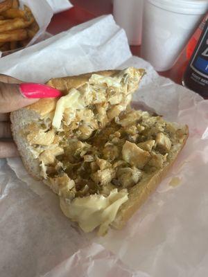 Half chicken Philly