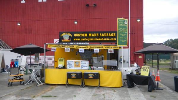 Uncle Jim's Smokehouse at the Garlic Festival in Chehalis, Washington, 3rd weekend in August.