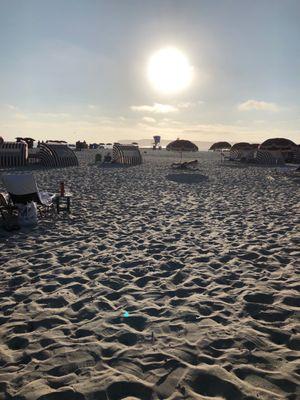 Our spot on Del Beach right in front of Hotel Coronado.