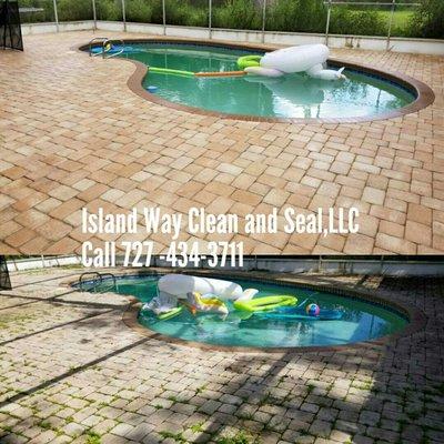 before and after paver sealing photos in Pinellas and Hillsborough county