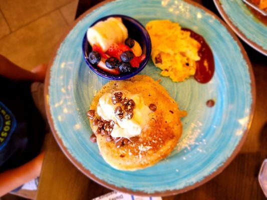 Chocolate chip pancakes. Can't be beat!