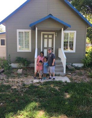 Congratulations! This family has achieved their goal of becoming homeowners for the very first time!