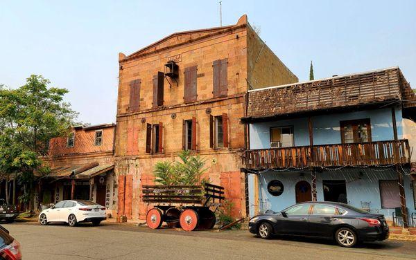 Old buildings Across the street from the restaurant