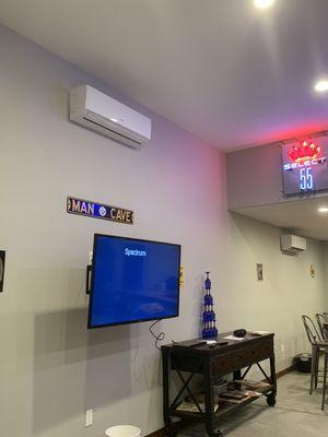 Mini split a/c in a man cave