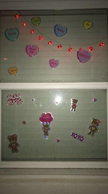 Cute window clings and heart lights all from dollar tree