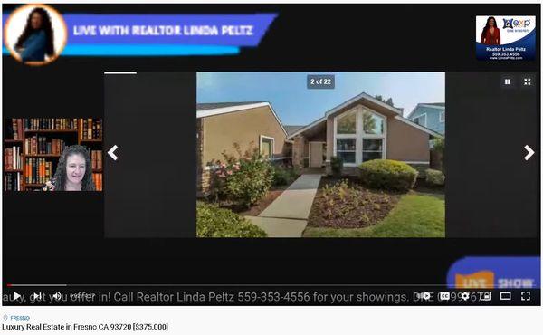 Home for sale in Fresno CA 93720 [$375,000]. Call Realtor Linda Peltz 559-353-4556. View at https://youtu.be/taACsPniLn4