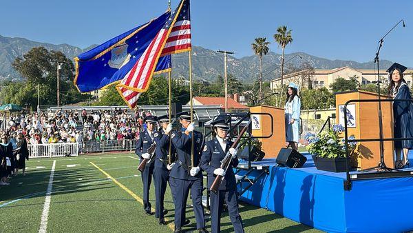 CVHS AFJROTC Color Guard presentation of the Colors at Graduation 2024