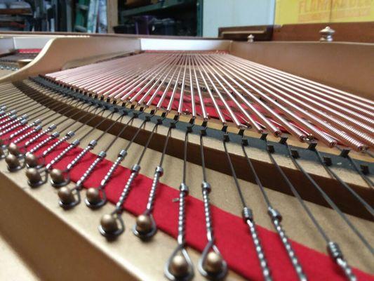 New bass strings for a 1929 Steinway A grand piano.  Rebuild your familes piano.