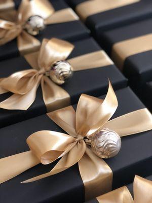 We offer luxury gift-wrapping services! By appointment only!