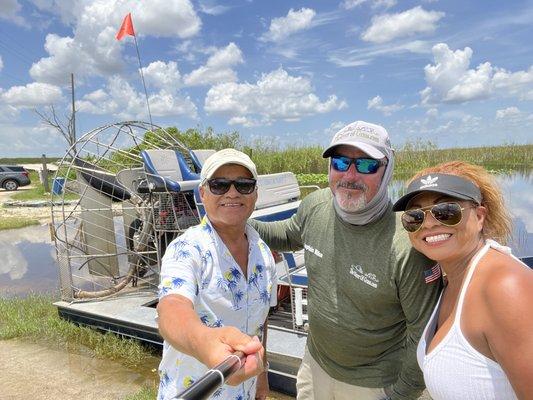 Captain Mike and his air boat.