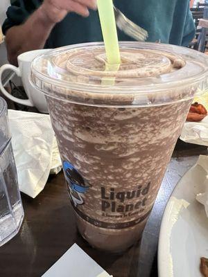 Choco mocha nut frappe with one espresso shot