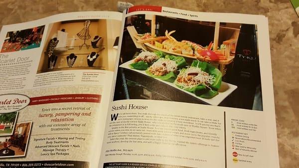 Here it comes Sushi House On Magazine. Thank you Amarillo Magazine!!!!