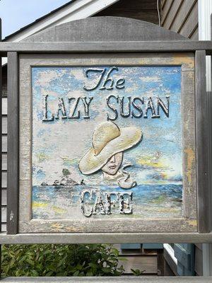 Storefront Sign @ Lazy Susan Cafe.