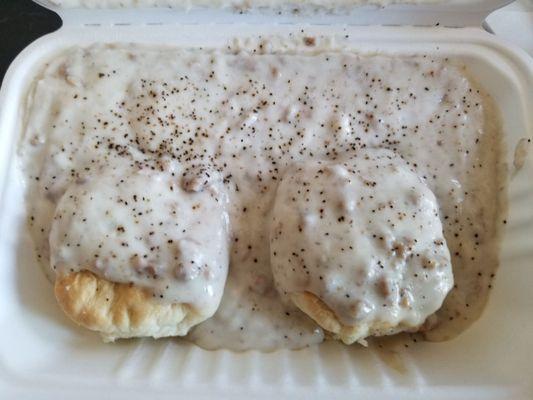 Full order of biscuits and gravy. It was so delicious!