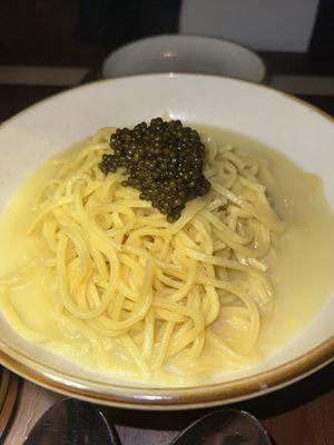 Pasta with caviar