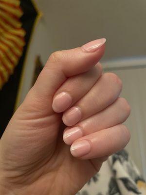 Gel polish #151 (I think?) Nude pink!  Indoor lighting