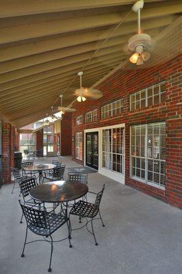 Love this enclosed patio area they have for the residents