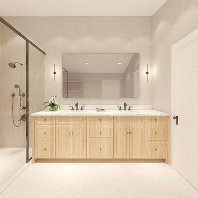 Bathroom design and 3d render