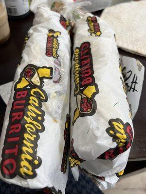 Giant breakfast burritos for only $7.95