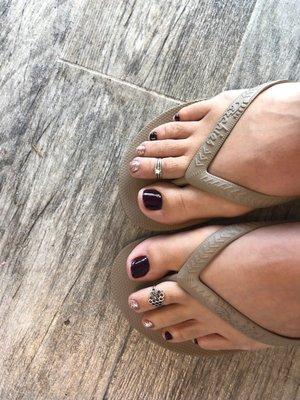 Gel pedicure #94 and #213