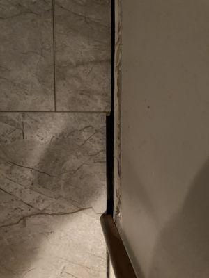 Another uneven tile cut resulting in a large gap