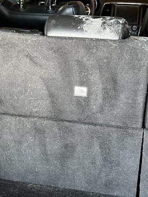 Back headrest not cleaned