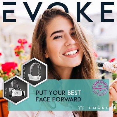 Evoke helps to debulk fat, and tighten skin. Non invasive one hour treatments.