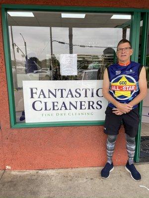 Quality "Tailoring" in addition to fast, friendly and always on time dry cleaning/Laundry My Jersey went from sleeves to sleeveless "Custom"