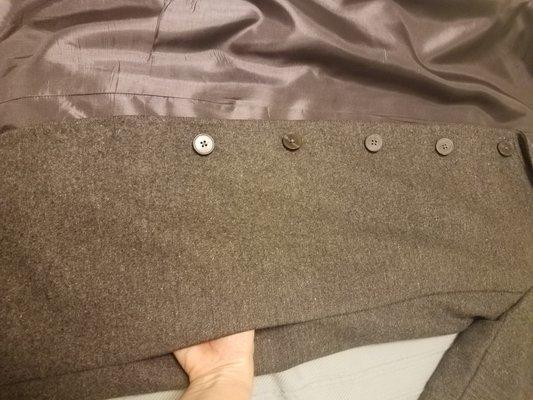 The inseam pockets were also redone as part of the overall new lining!