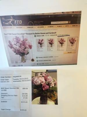 Comparison of the flowers ordered versus what was received from floral concepts. Lavish and grand my ...