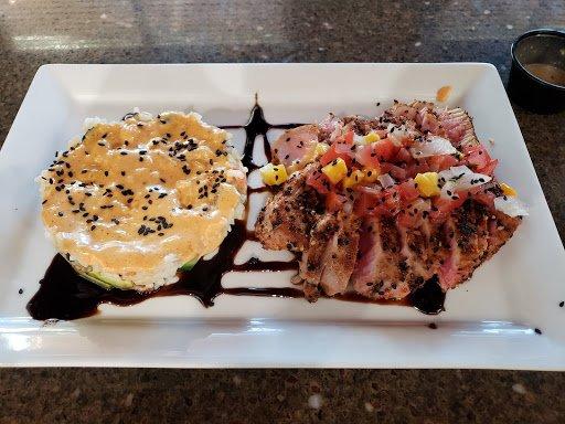 Ahi tuna and coconut rice