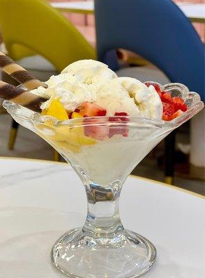 Coconut Mixed Fruit Sundae