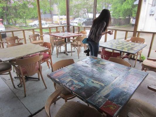 Back covered patio.