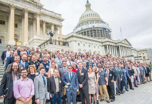 160+ brewers, brewery owners and state guild representatives in Washington, D.C. to advocate on behalf of the craft brewing industry.