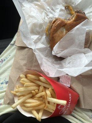 Double 'n Cheese Steakburger Combo (no onion, no pickle)