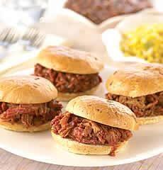 Tasty pulled pork sandwiches