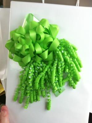 Bows for a present .... Ou two bucks ... Not too bad