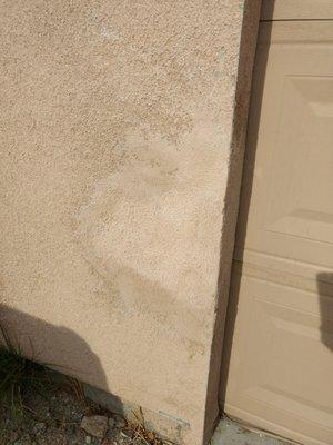 Stucco before repair