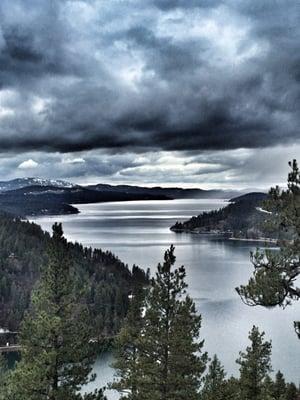 Looking down on Lake Coeur d'Alene.