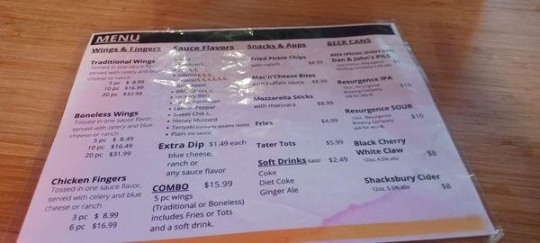 Thee menu