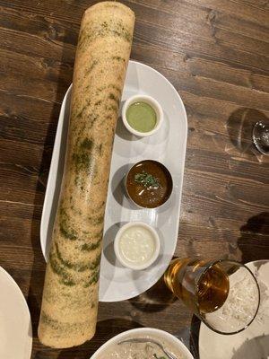 Basil Spinach Dosa