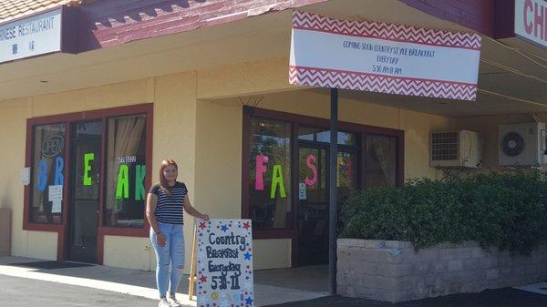 china taste has a new owner and  american breakfast in morning and amazing smoothies and hot and ready bfast burritos good food