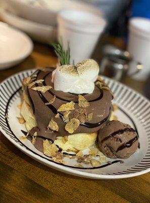 Chocolate Cornflake Pancake Souffle!